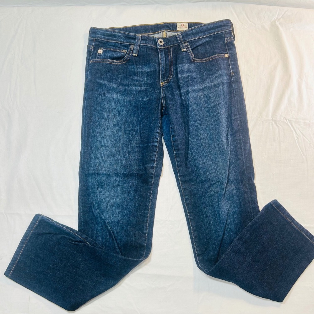 AG Adriano Goldschmied Womens Dark Wash Straight Leg Jeans Size 29R Made in USA